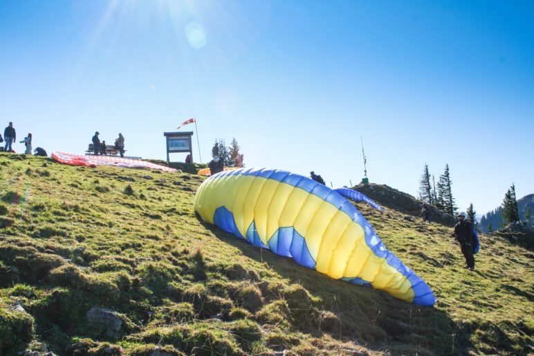 Am Startplatz der Paraglider