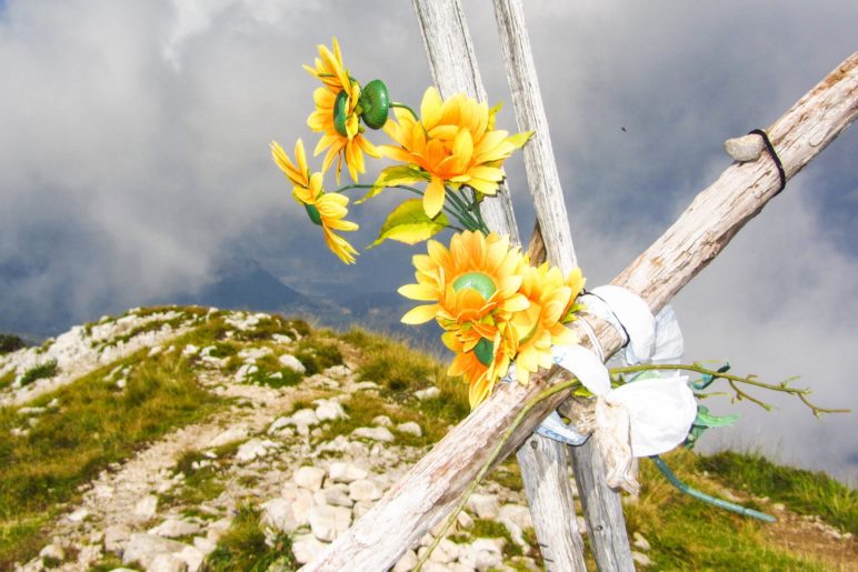 Das Gipfelkreuz der Cima delle Pozzette