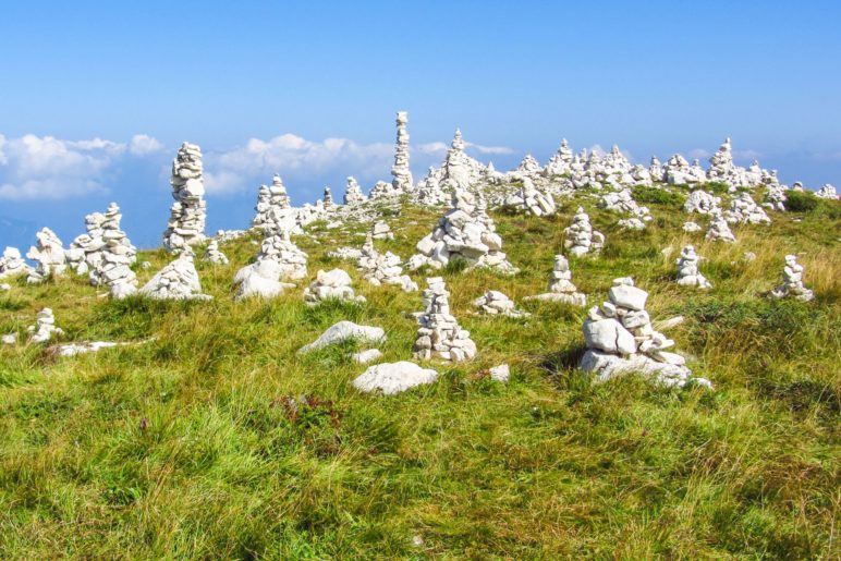 Die Steinmännchen auf dem Weg zur Cima Pozzette