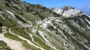 Blick zurück: Der Wanderweg zur Cima Telegrafo