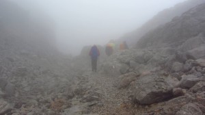 Wandern im Nebel, was für eine Suppe