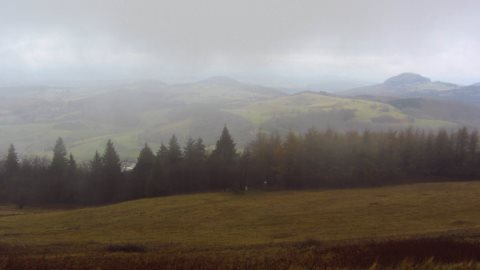 Panorama mit Nebel - der Blick von der Wasserkuppe