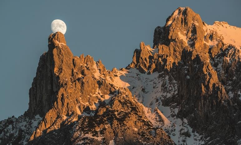 Mondaufgang über der Viererspitze - Foto: Heinz Zak
