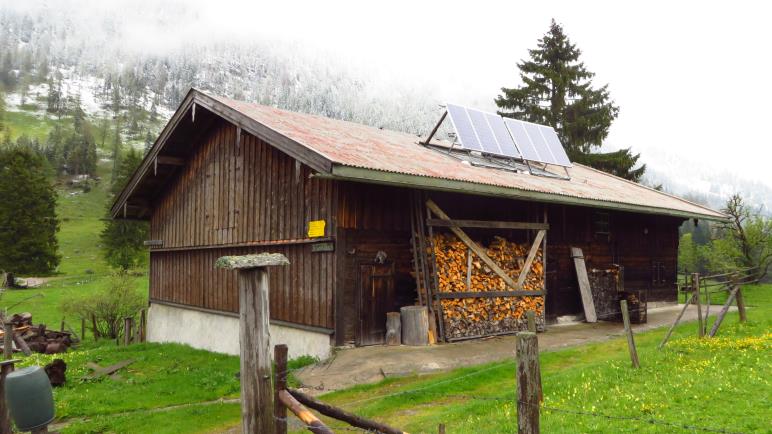 An der Klarer-Alm, dem westlichsten Punkt der Wanderung