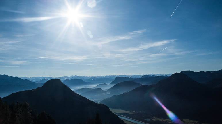 Der Alpenblick vom Heuberg - Herbstsomme Ende Dezember