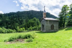 Die kleine Holzkapelle an der Erzherzog-Johann-Klause