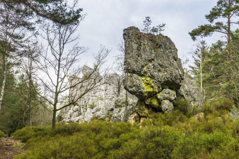 Ein markanter Felsen, der an ein Gesicht erinnert