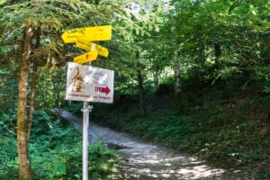 Die Abzweigung zum Klammrückweg