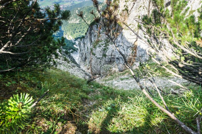 Tiefblicke auf dem Weg zum Hochschlegel