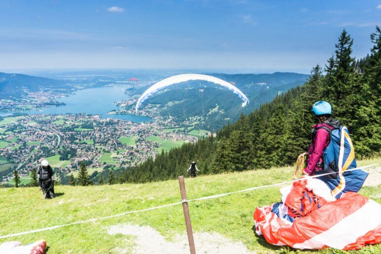 Am Starplatz der paraglider, gleich unterhalb der Kapelle