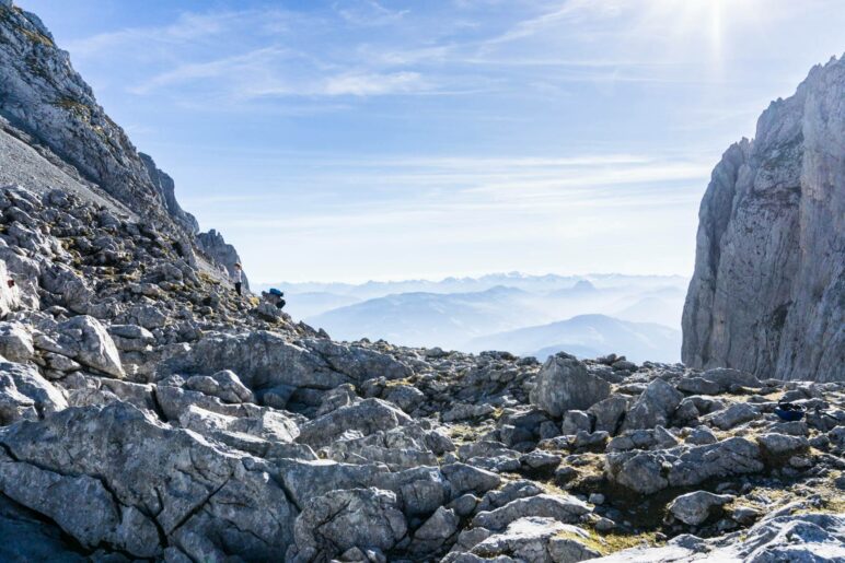 Der Blick vom Ellmauer Tor nach Süden