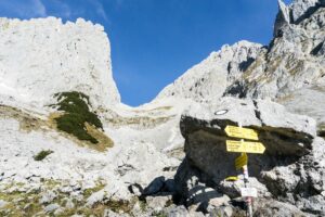 An der Ersten Mulde, wieder mit großartigem Ellmauer-Tor-Blick