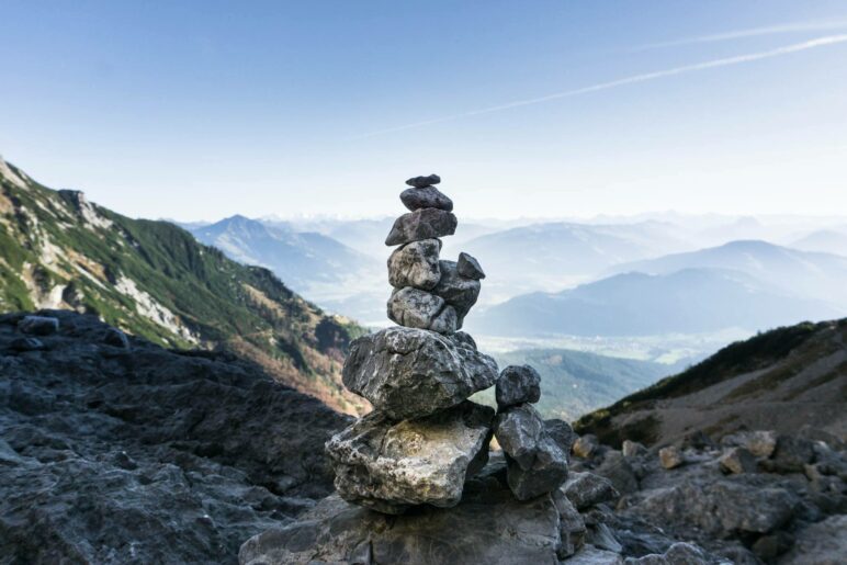 EIn Steinmanndl im Kübelkar. Wo, wenn nicht hier?